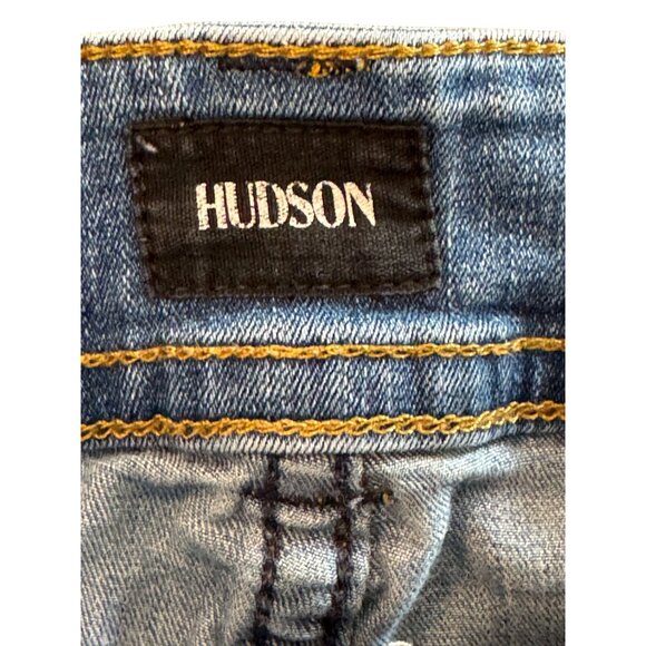 Hudson Denim Cuffed Womens Shorts Size 27 Medium Wash - Picture 2 of 5